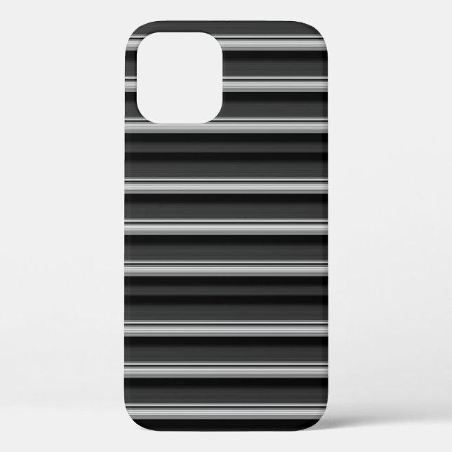 Coques Case-Mate iPhone Jolies rayures noir gris (Verso)