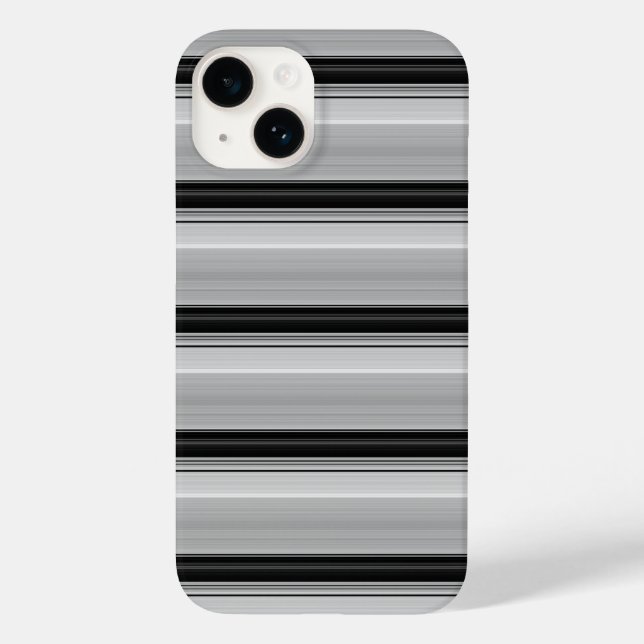 Coques Case-Mate iPhone Jolies rayures noir gris (Verso)
