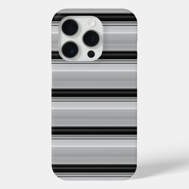 Coques Case-Mate iPhone Jolies rayures noir gris (Verso)