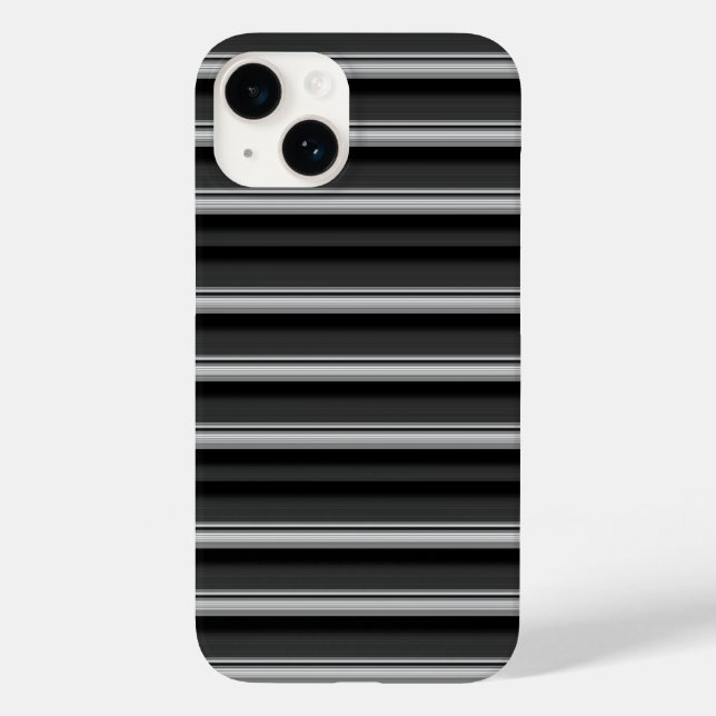Coques Case-Mate iPhone Jolies rayures noir gris (Verso)