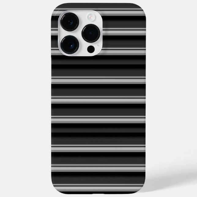 Coques Case-Mate iPhone Jolies rayures noir gris (Verso)