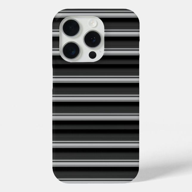 Coques Case-Mate iPhone Jolies rayures noir gris (Verso)
