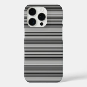Coque iPhone 16 Pro Jolies rayures noir gris