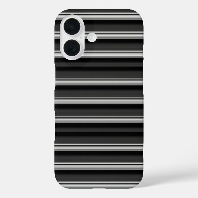 Coques Case-Mate iPhone Jolies rayures noir gris (Verso)