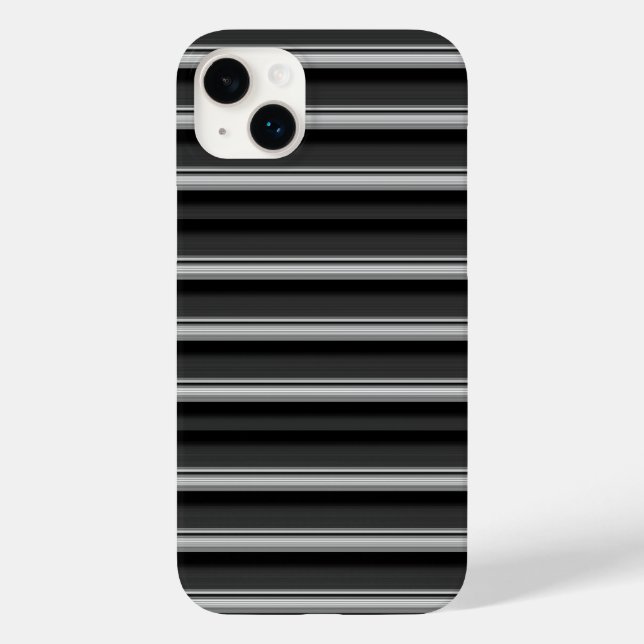 Coques Case-Mate iPhone Jolies rayures noir gris (Verso)
