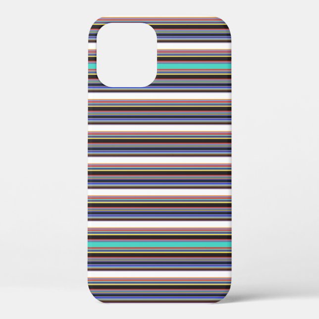 Coques Case-Mate iPhone Jolies rayures noires bleues (Verso)