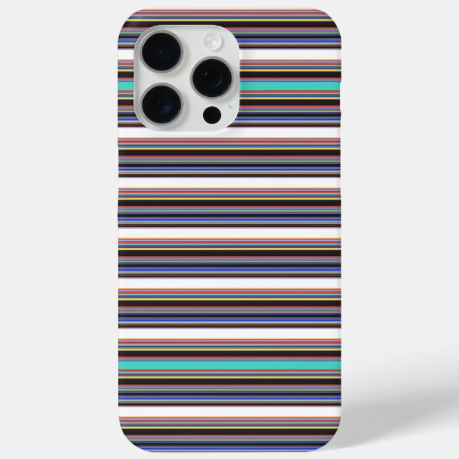 Coques Case-Mate iPhone Jolies rayures noires bleues (Verso)