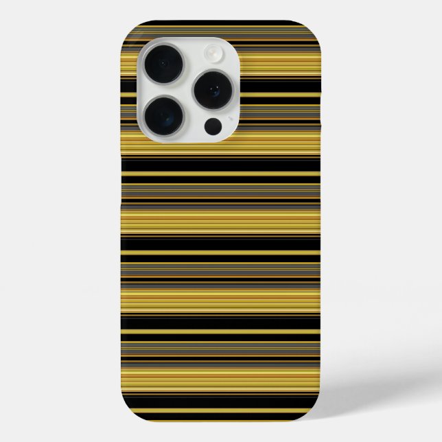 Coques Case-Mate iPhone Jolies rayures noires dorées (Verso)