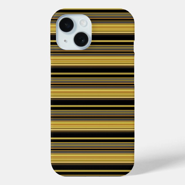 Coques Case-Mate iPhone Jolies rayures noires dorées (Verso)