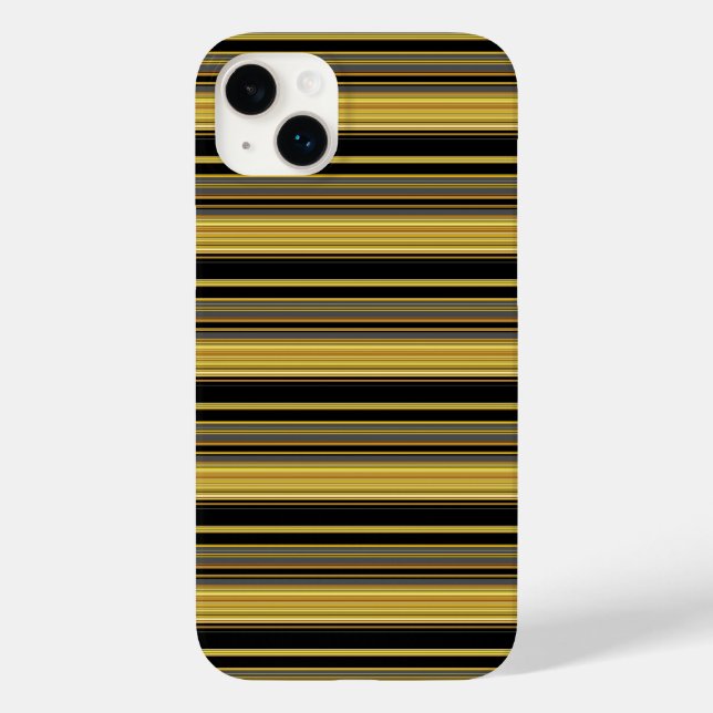 Coques Case-Mate iPhone Jolies rayures noires dorées (Verso)