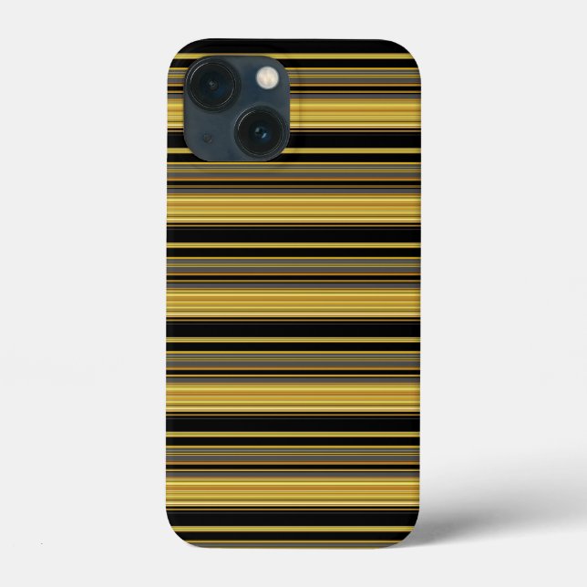 Coques Case-Mate iPhone Jolies rayures noires dorées (Verso)