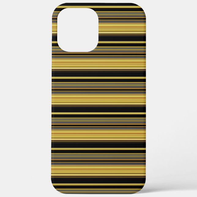 Coques Case-Mate iPhone Jolies rayures noires dorées (Verso)
