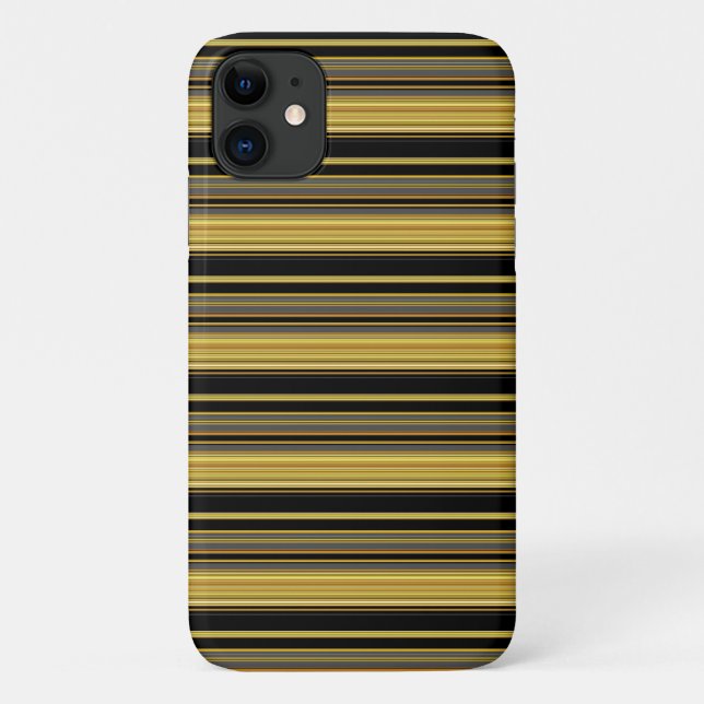 Coques Case-Mate iPhone Jolies rayures noires dorées (Dos)