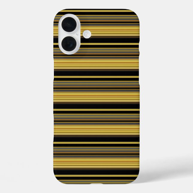 Coques Case-Mate iPhone Jolies rayures noires dorées (Verso)