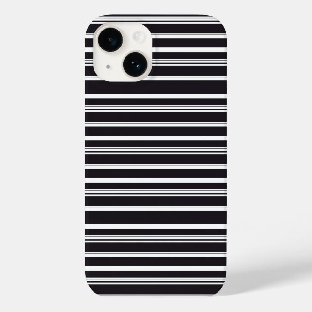 Coques Case-Mate iPhone Jolies rayures noires et blanches (Verso)