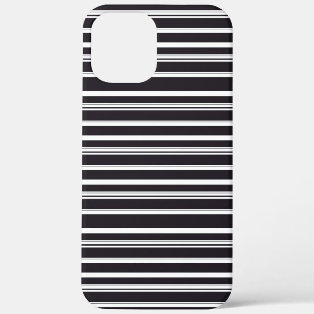 Coques Case-Mate iPhone Jolies rayures noires et blanches (Verso)