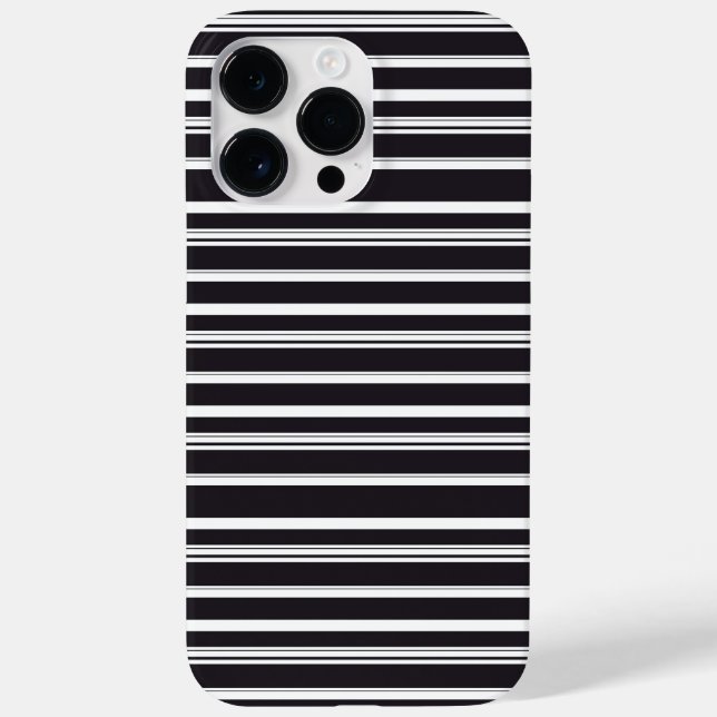 Coques Case-Mate iPhone Jolies rayures noires et blanches (Verso)