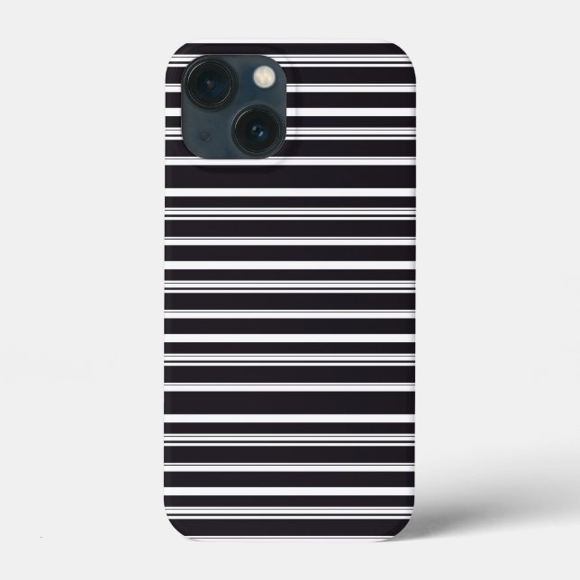 Coques Case-Mate iPhone Jolies rayures noires et blanches (Verso)