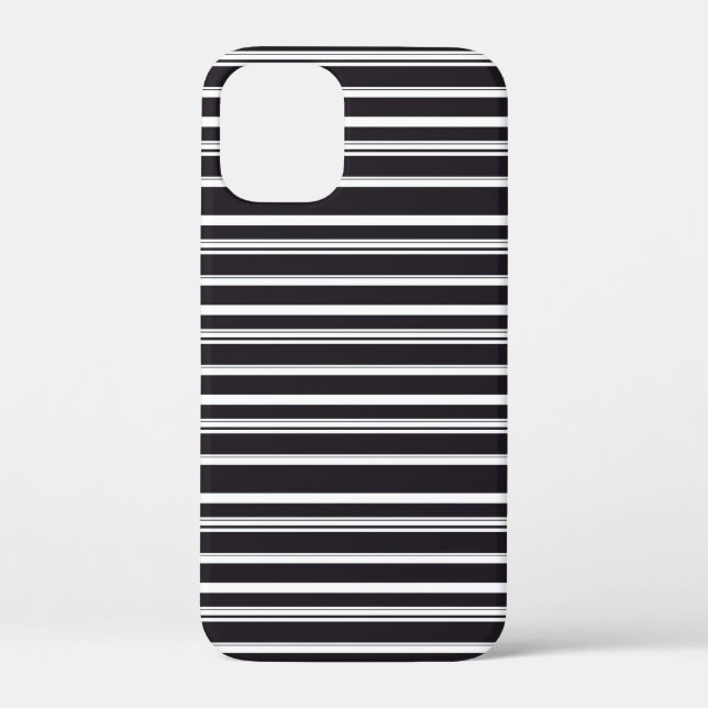 Coques Case-Mate iPhone Jolies rayures noires et blanches (Verso)