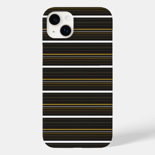 Coques Case-Mate iPhone Jolies rayures noires jaunes  (Verso)