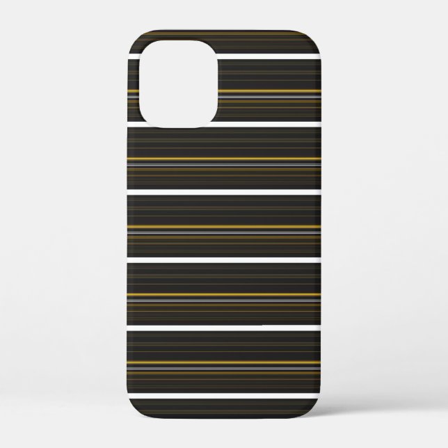 Coques Case-Mate iPhone Jolies rayures noires jaunes  (Verso)