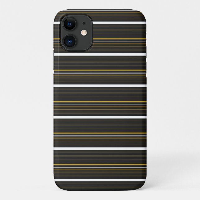 Coques Case-Mate iPhone Jolies rayures noires jaunes  (Dos)