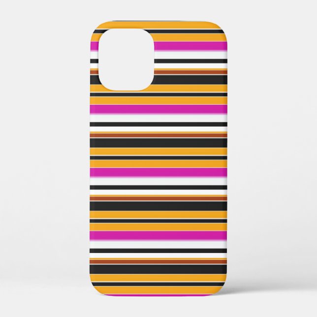 Coques Case-Mate iPhone Jolies rayures noires orange (Verso)