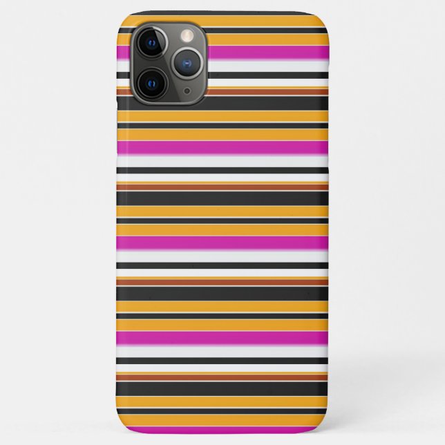 Coques Case-Mate iPhone Jolies rayures noires orange (Dos)