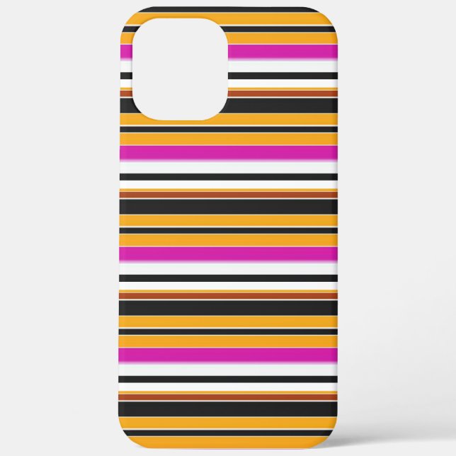 Coques Case-Mate iPhone Jolies rayures noires orange (Verso)