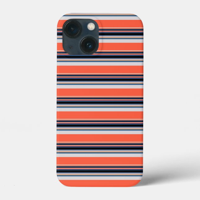 Coques Case-Mate iPhone Jolies rayures orange bleu (Verso)