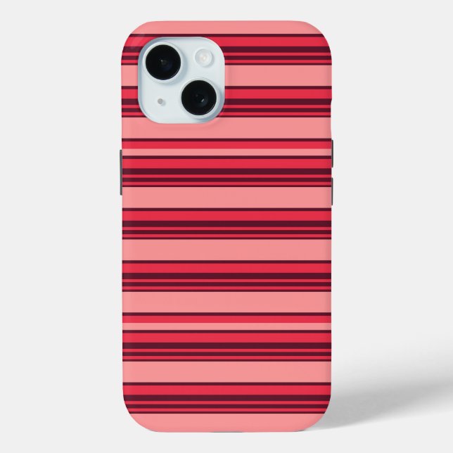 Coques Case-Mate iPhone Jolies rayures rose chaud (Verso)
