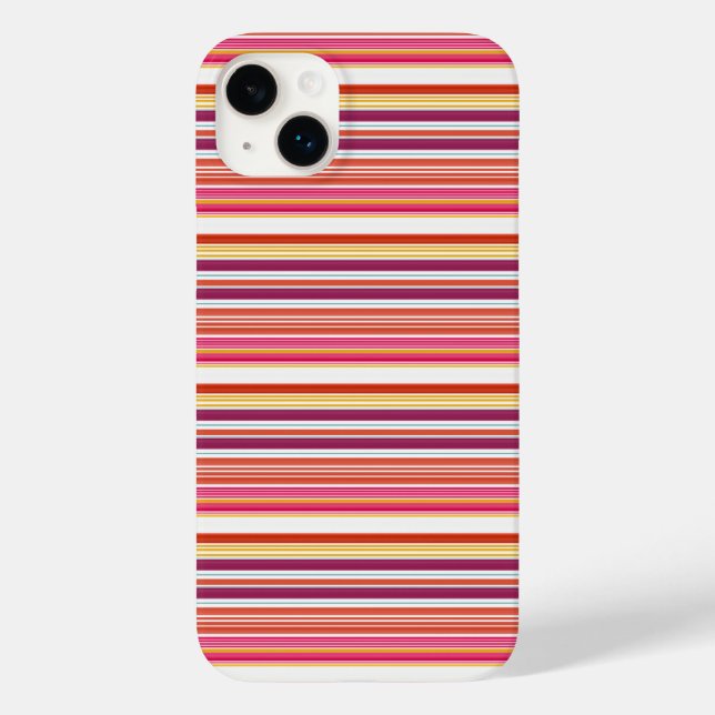 Coques Case-Mate iPhone Jolies rayures roses marron (Verso)