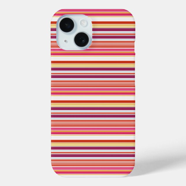 Coques Case-Mate iPhone Jolies rayures roses marron (Verso)