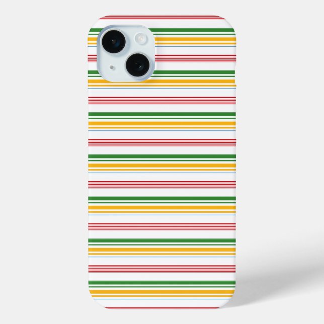 Coques Case-Mate iPhone Jolies rayures vert jaune (Verso)