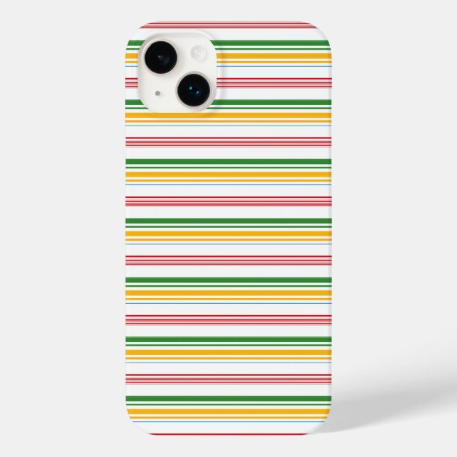 Coques Case-Mate iPhone Jolies rayures vert jaune (Verso)