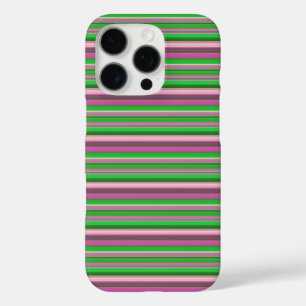 Coque iPhone 16 Pro Jolies rayures vert violet