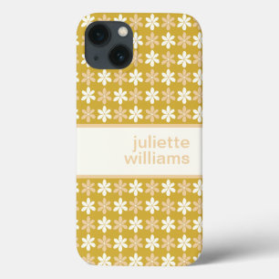 Case-Mate iPhone CASE JOLIMENT RÉPÉTER PETIT MOTIF DE FLEURS CRÈME OR