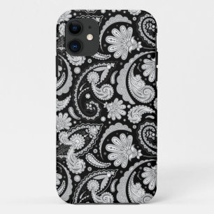 Coque Case-Mate iPhone Jolis motifs cachemire noir blanc vintage