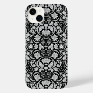 Coque Case-Mate iPhone Jolis motifs cachemire noir blanc vintage