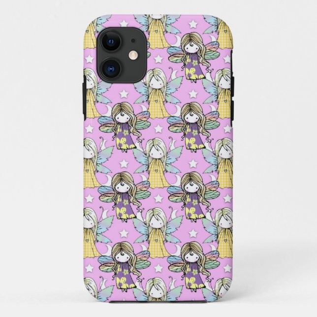 Coques Case-Mate iPhone Jolis motifs de fées et d'étoiles et de lunes (Dos)