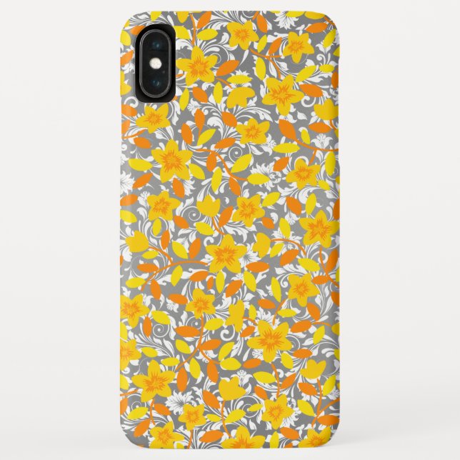 Coques Case-Mate iPhone Jolis motifs de fleurs orange jaune blanc (Dos)
