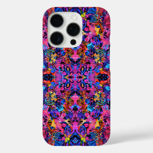 Coque iPhone 16 Pro Jolis motifs floraux abstraits colorés