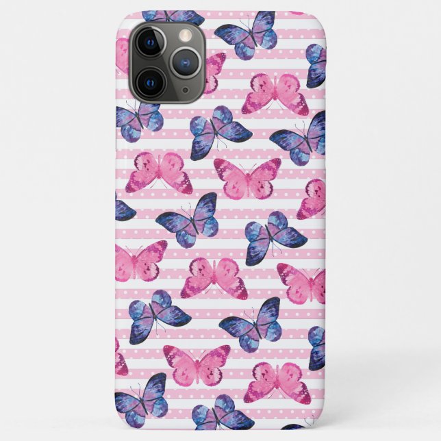 Coques Case-Mate iPhone Jolis Papillons Roses (Dos)