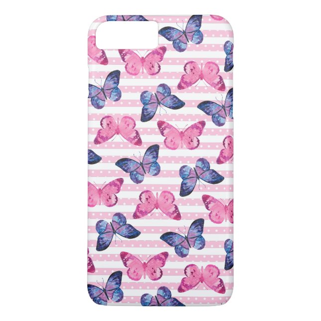 Coques Case-Mate iPhone Jolis Papillons Roses (Dos)