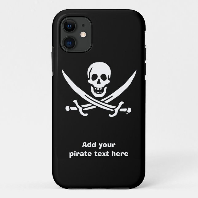Coques Case-Mate iPhone Jolly roger drapeau de pirate (Dos)
