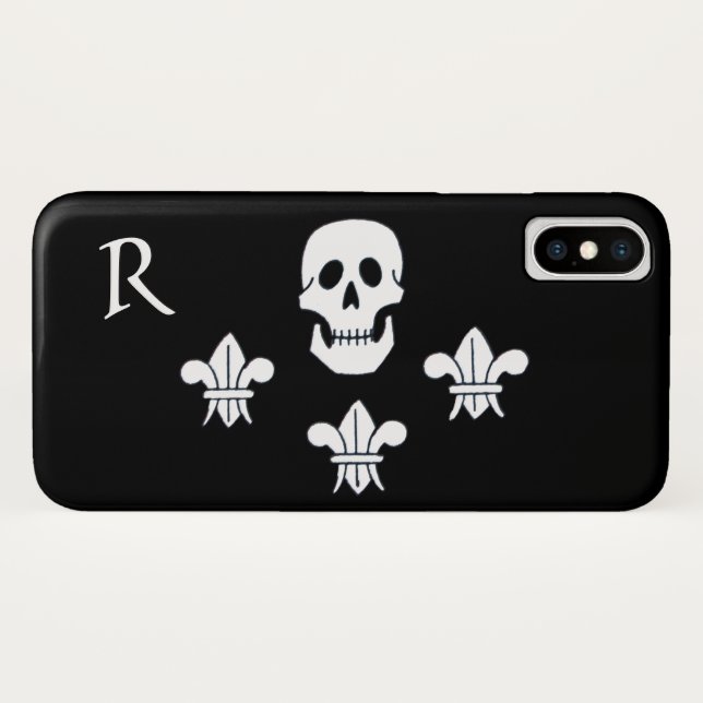 COQUES Case-Mate iPhone JOLLY ROGER SKULL ET TROIS LIEUX FLAG MONOGRAM (Dos (Horizontal))