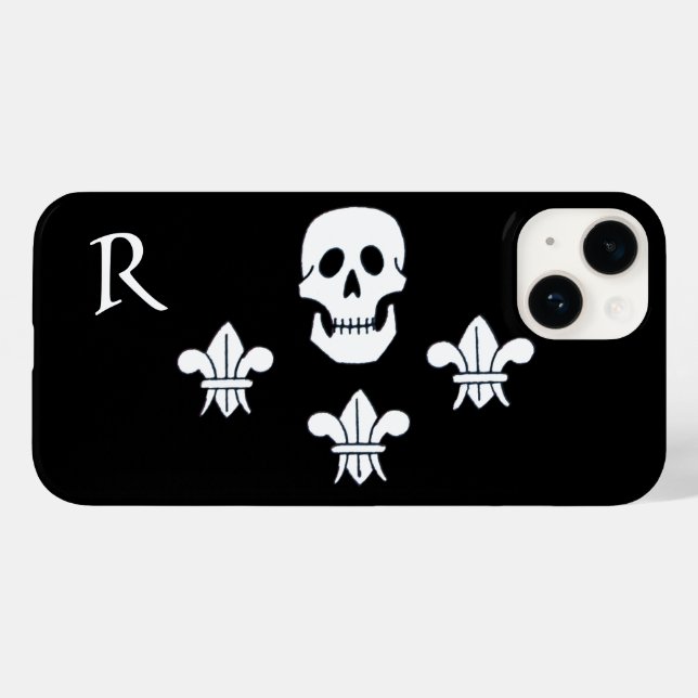 COQUES Case-Mate iPhone JOLLY ROGER SKULL ET TROIS LIEUX FLAG MONOGRAM (Verso (horizontal))