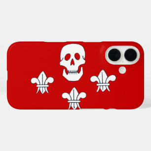 Coques iPhone 16 JOLLY ROGER SKULL ET TROIS MENSONGES DRAPEAU Rouge