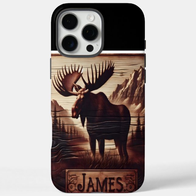 Coques Case-Mate iPhone Joseph's Moose Wood Carving (Verso)