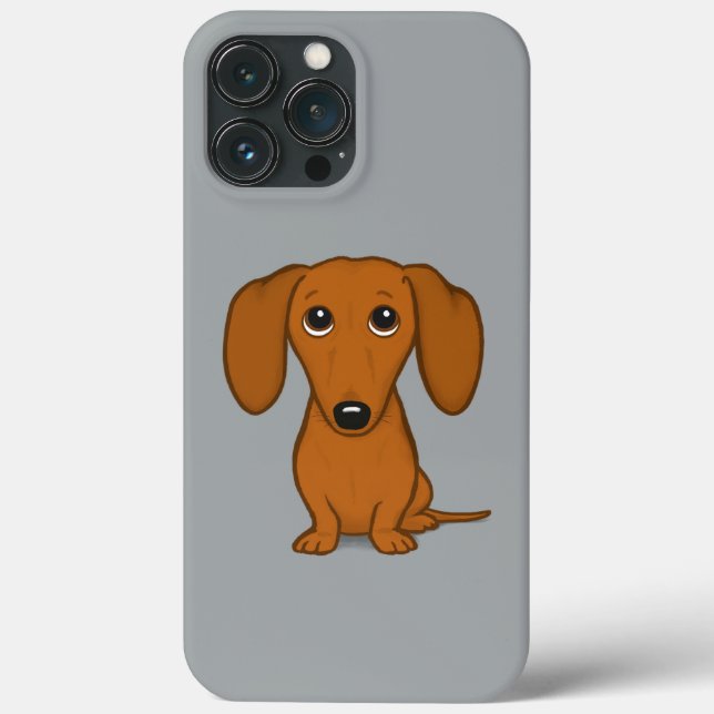 Coques Case-Mate iPhone Jote Red Dachshund | Drôle Drôle Cartoon Wiener Do (Verso)